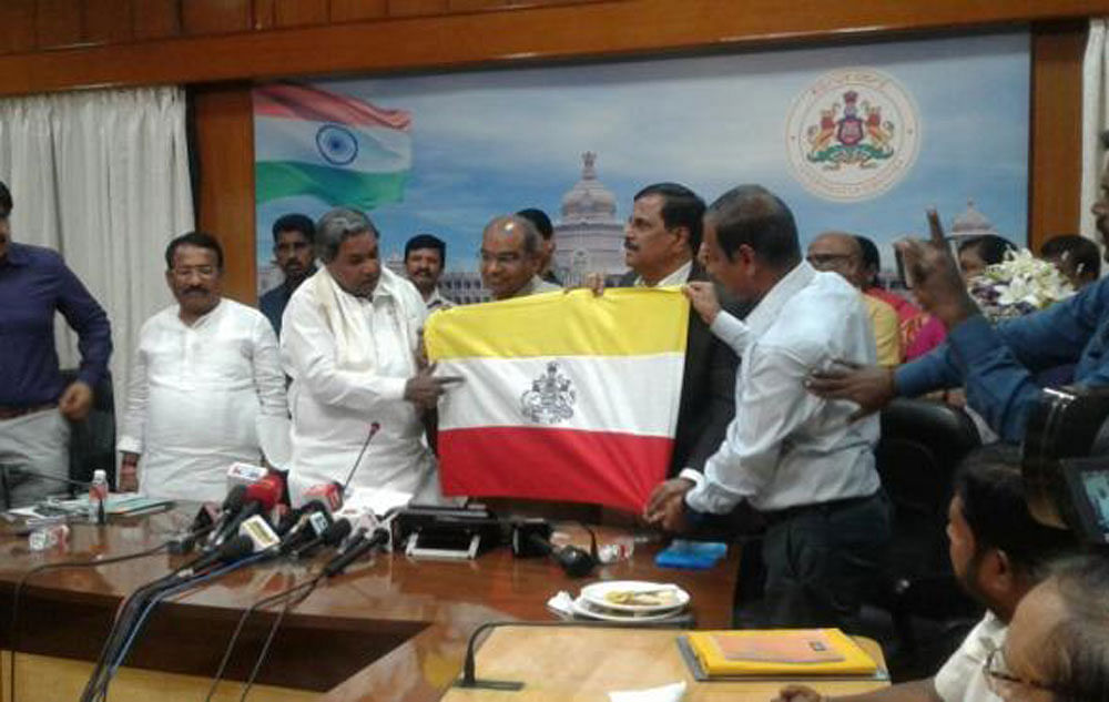 Siddaramaiah unvelied the updated Karnataka flag, now a tricolour, earlier this year.