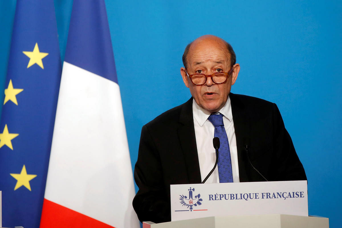 French Minister for Foreign Affairs Jean-Yves Le Drian. Reuters Photo