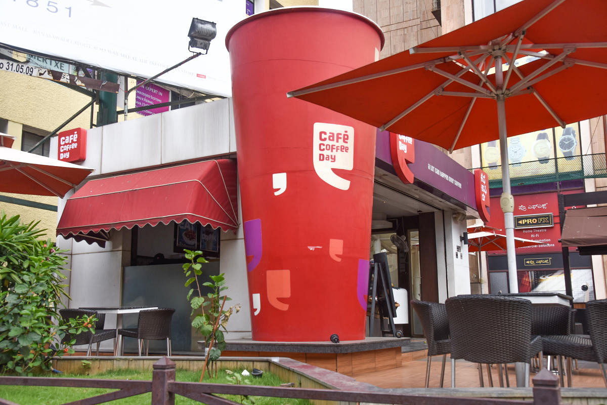 The Cafe Coffee Day outlet on MG Road.