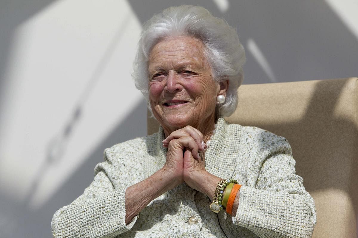 Former first lady Barbara Bush, 92, is being cared for at her home in Houston and has decided she does not want to go back into the hospital. AP/ PTI File Photo
