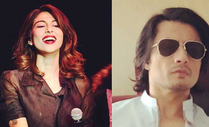 In picture: Pak singer actor Meera Shafi (L) and bollywood signer and actor Ali Zafar.  Photo via Twitter. 
