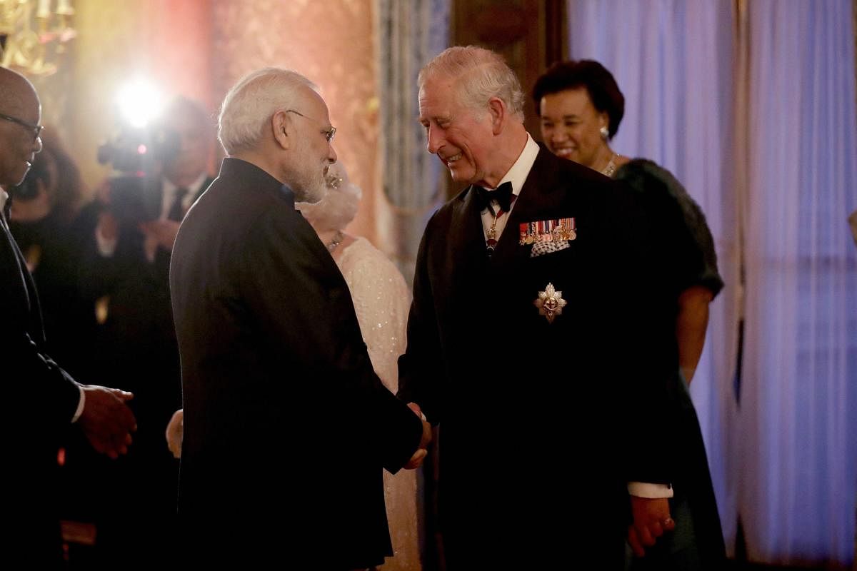 Prince Charles meeting Prime Minister Narendra Modi. AP/PTI photo.