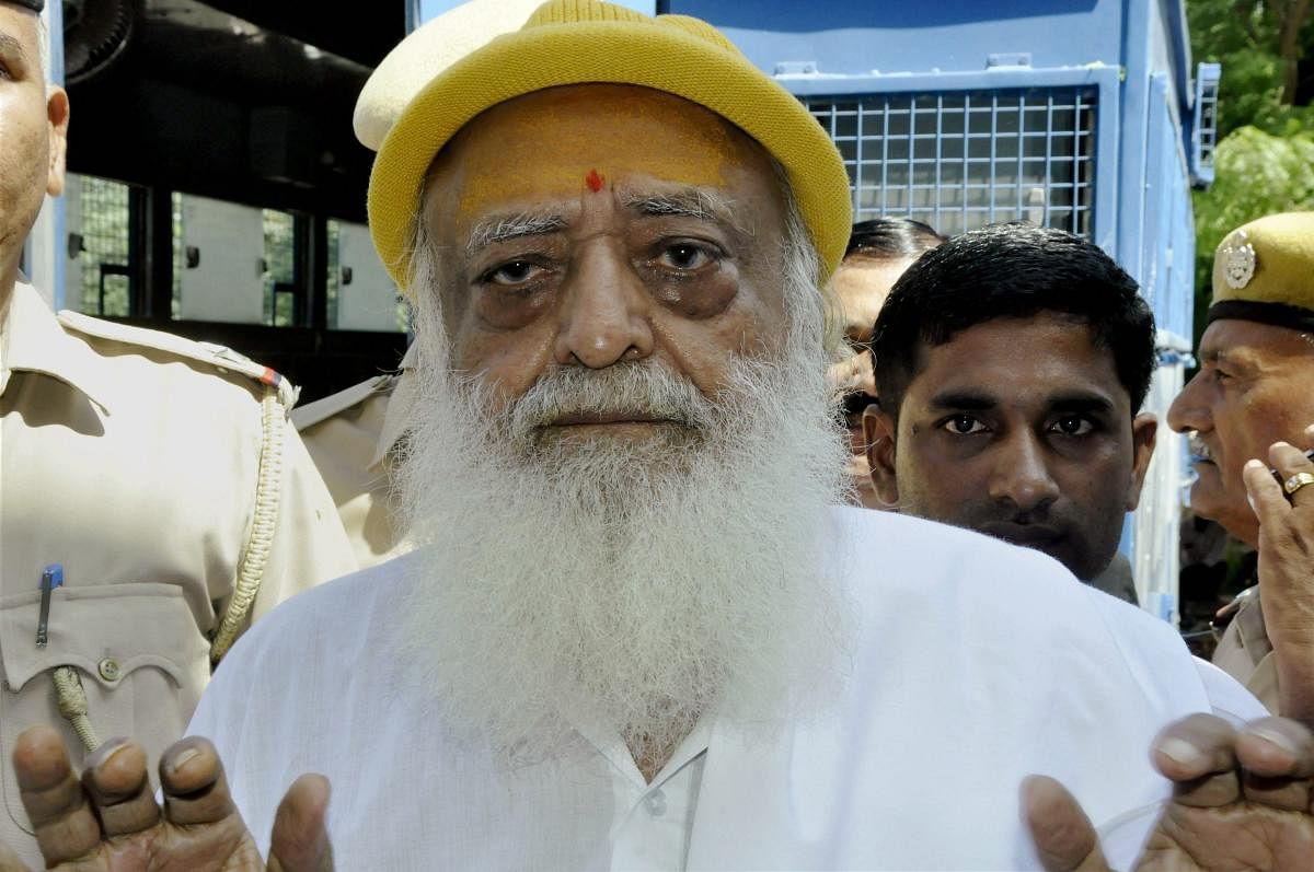 Asaram faces a minimum sentence of ten years in jail and a maximum of life term under the stringent sections of a law on sexual crimes against children. (PTI file photo)