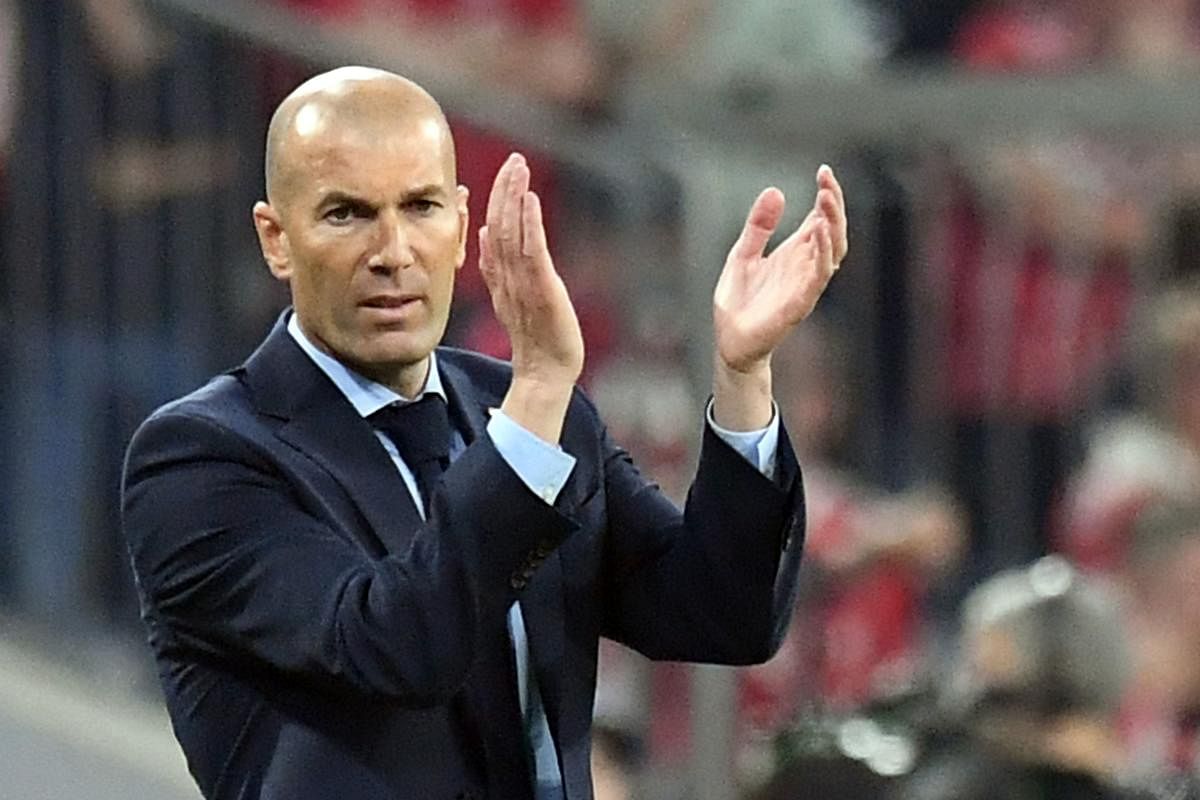FOCUSES ON JOB Real Madrid's French coach Zinedine Zidane wants his side to avoid complacency in the second leg of the semifinal against Bayern Munich. AFP 