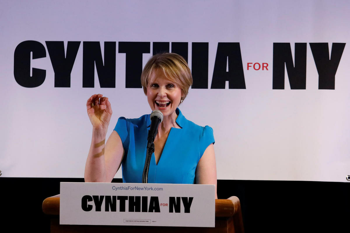 Actress Cynthia Nixon announces that she is running for Governor of New York at a campaign stop in Brooklyn, New York. Reuters Photo