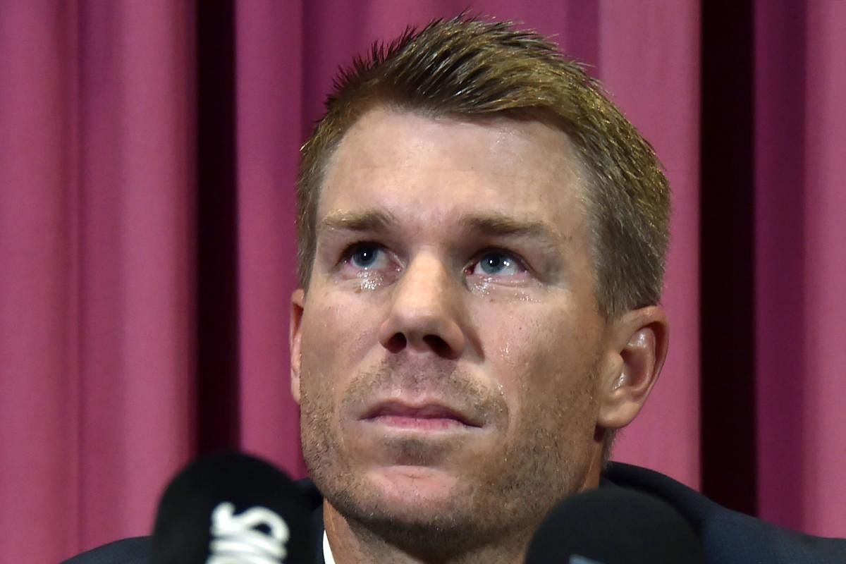 Banned Australian cricketer David Warner says he is enjoying his time with family. File Photo 