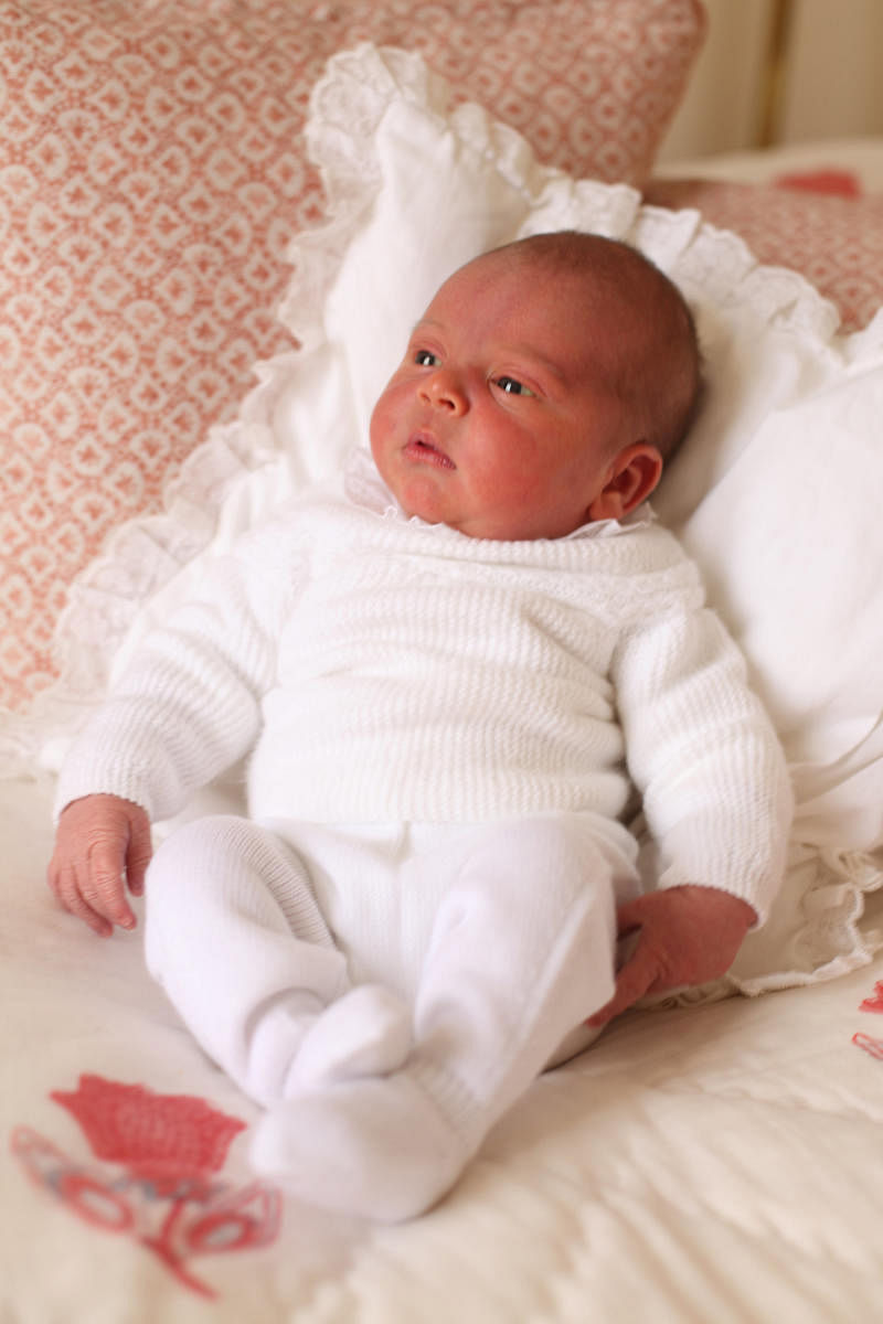 Britain's Prince Louis is seen in this handout photograph taken by Britain's Catherine, Duchess of Cambridge, at Kensington Palace in London. Reuters photo