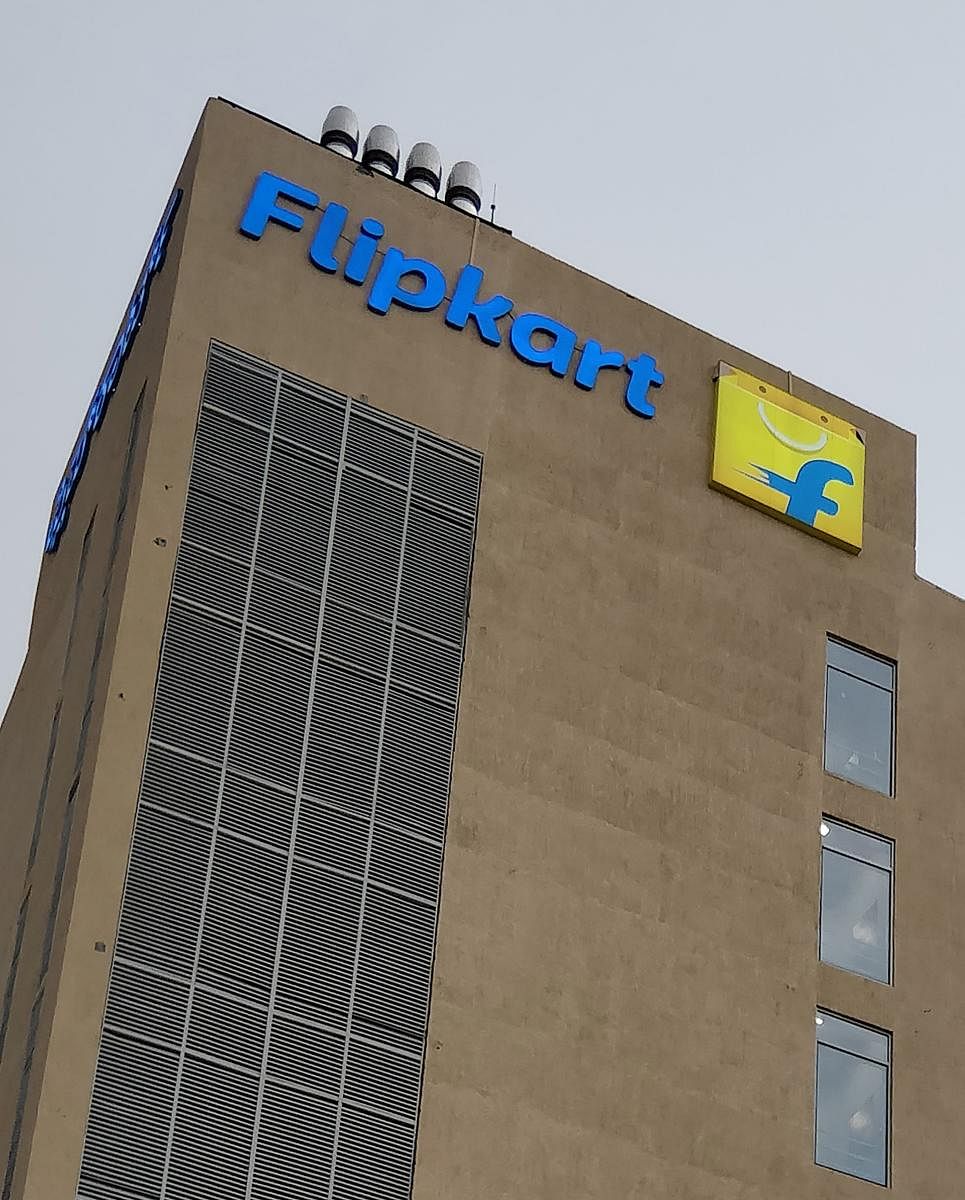 This photo taken on May 8, 2018 shows the logo of ecommerce company Flipkart at its headquarters in Bengaluru. AFP