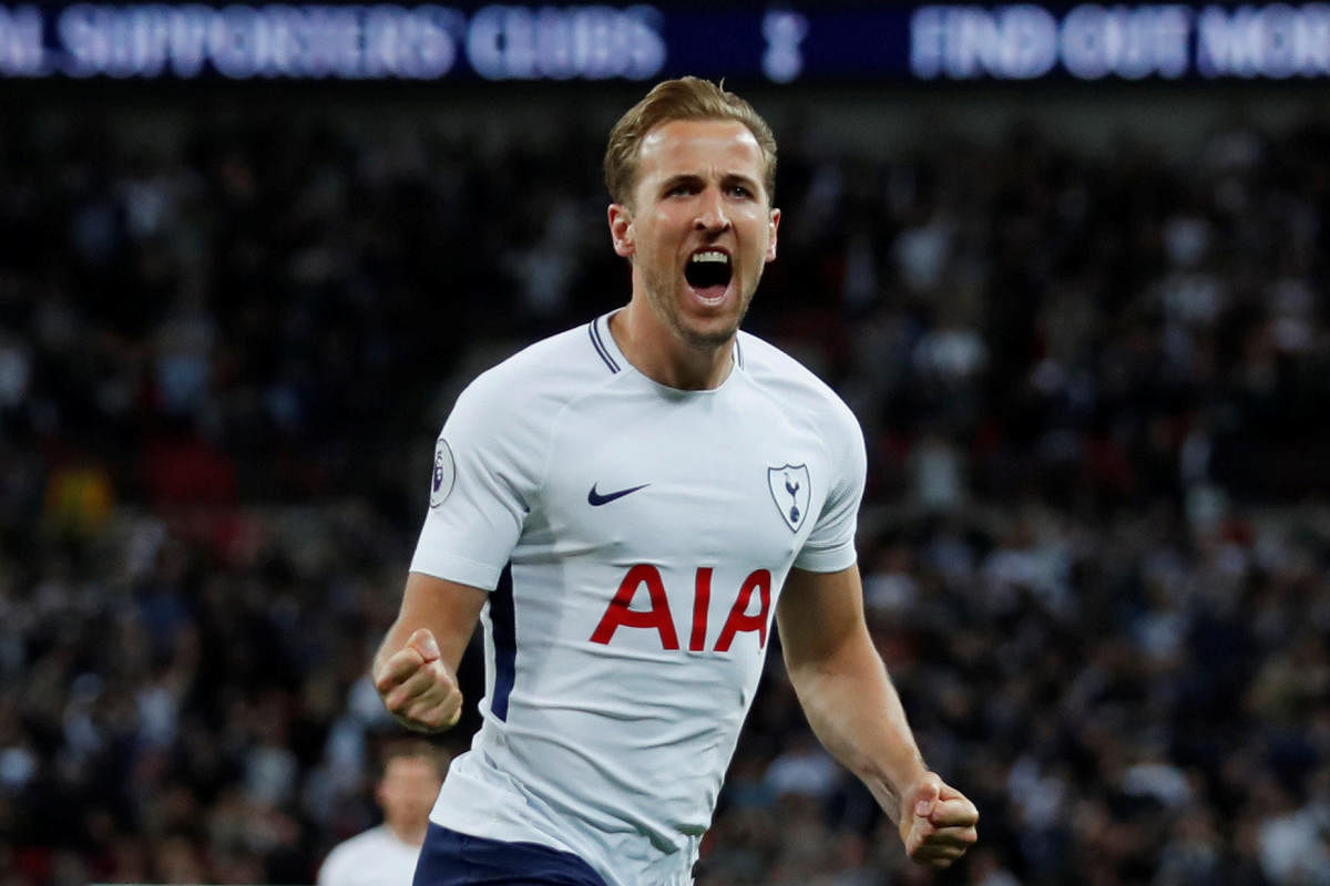 On Song: Tottenham Hotspur's Harry Kane celebrates after scoring against Newcastle United. Reuters