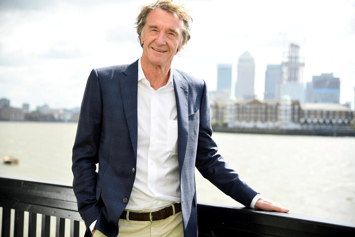 Jim Ratcliffe has jumped to top place from 18th in 2017 by amassing nearly 15.3 billion pounds over the past year. Reuters file photo