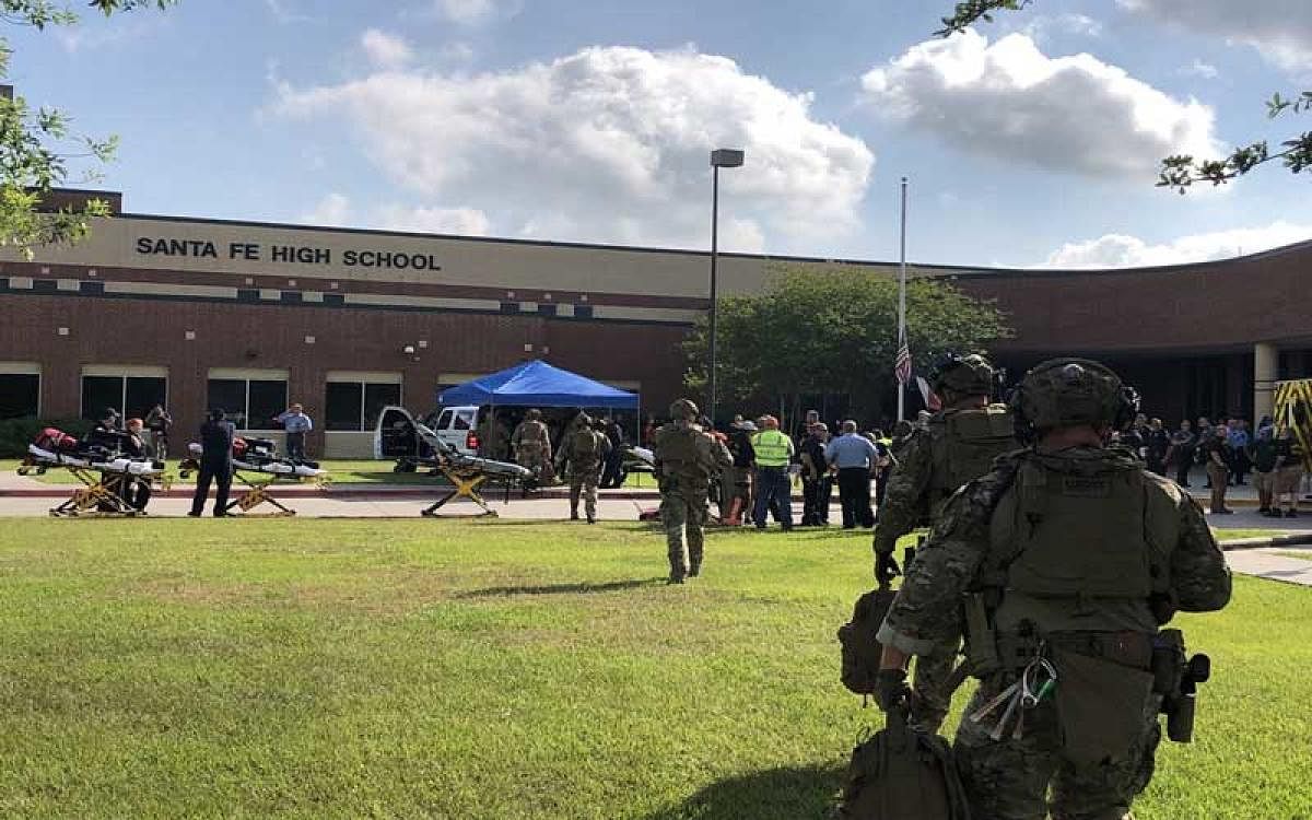 The gunman, arrested on murder charges, was identified as Dimitrios Pagourtzis, a 17-year-old junior at Santa Fe High School. 