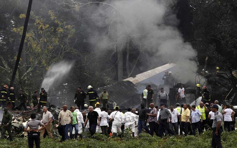 President Miguel Diaz-Canel said an investigation was underway into Friday's crash of the nearly 40-year-old Boeing 737, leased to the national carrier Cubana de Aviacion by a Mexican company. AP/PTI photo