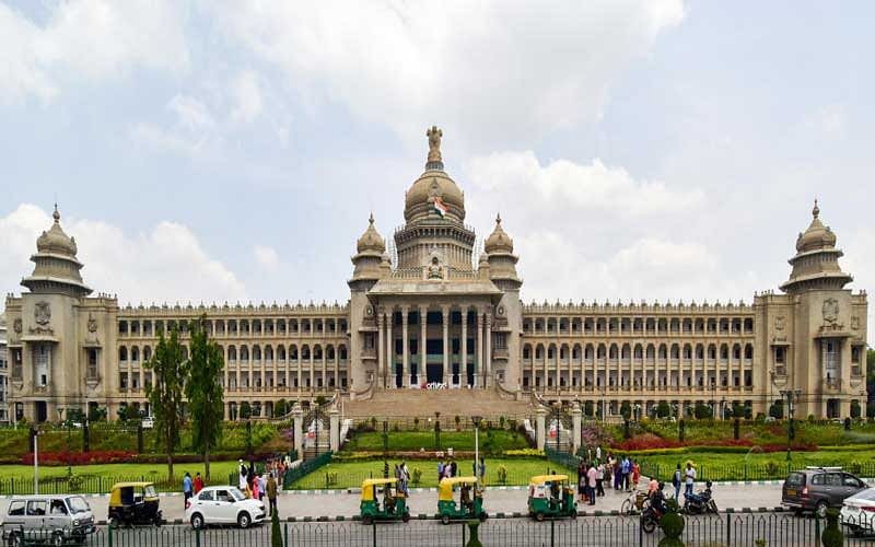 On Friday, a team inspected the Vidhana Soudha to decide on the type of security cover to be provided, and also scrutinised the CCTV cameras at the entry and exit points. DH photo