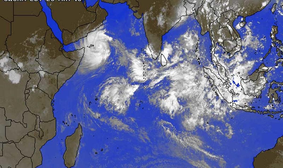 Forecasters at India's Meteorological Department said today that Cyclone Mekunu will intensify into what they described as a "very severe cyclonic storm." (Image courtesy: www.accuweather.com)