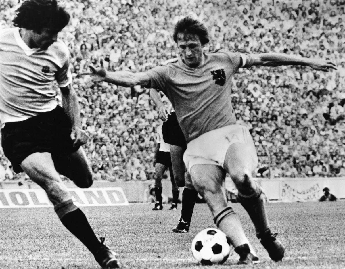 THE MAGICIAN Johan Cruyff (right) put in spellbinding performances but they were still not enough as the Netherlands lost to West Germany in the final.
