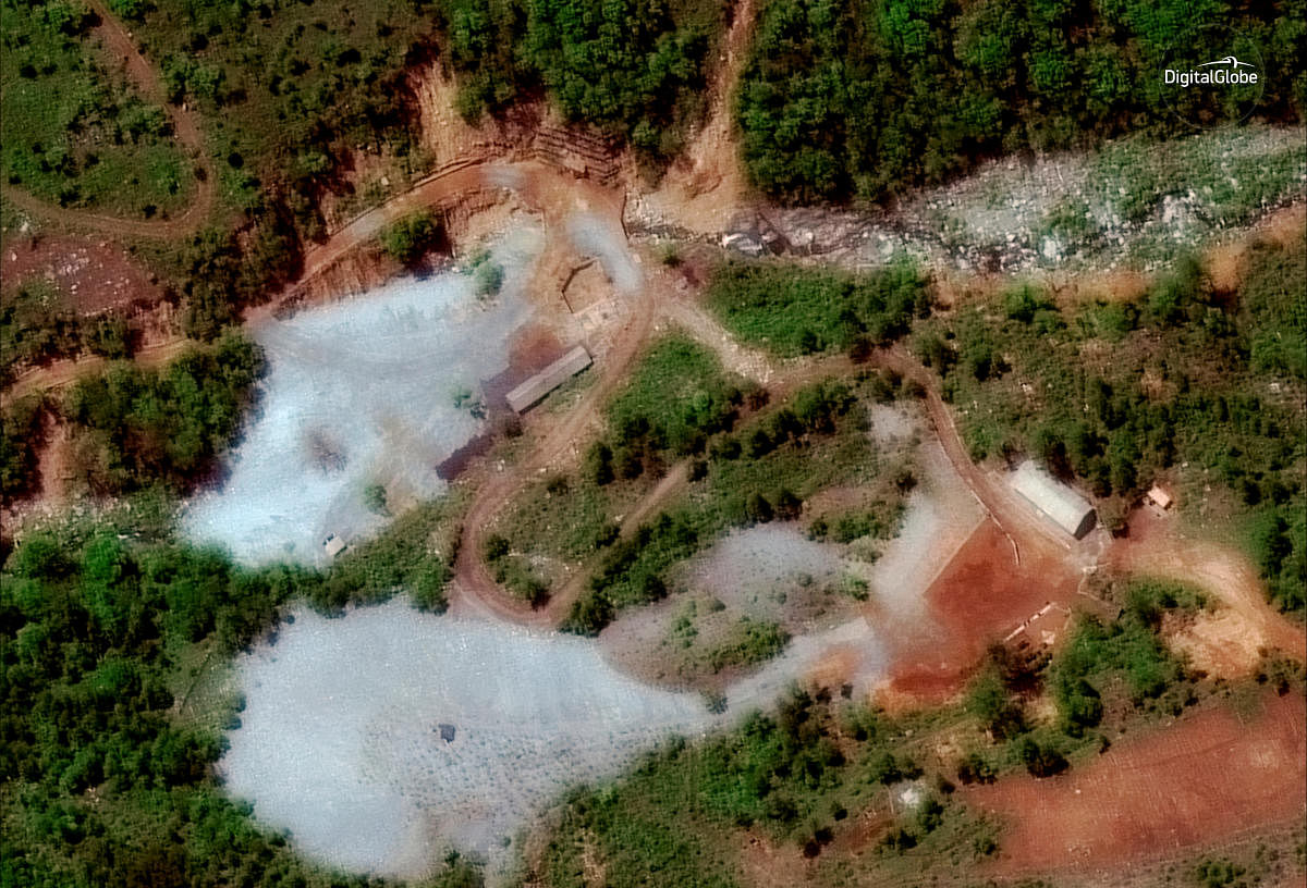 DigitalGlobe satellite image of North Korea's Punggye-Ri nuclear test facility. Reuters Photo