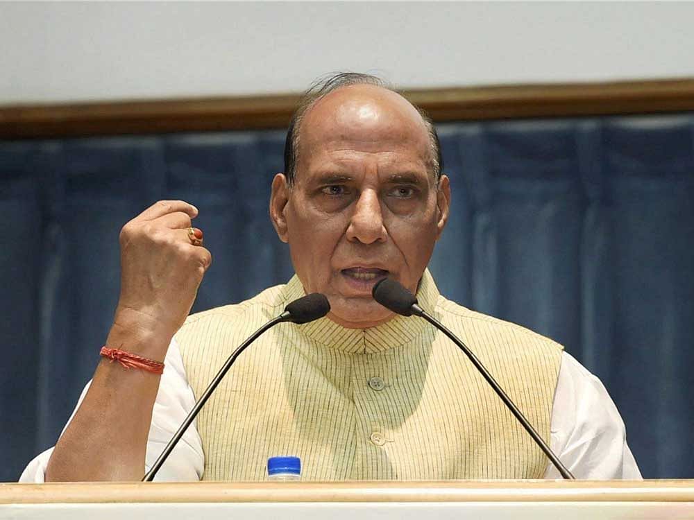 In picture: Home Minister Rajnath Sing. PTI photo. 