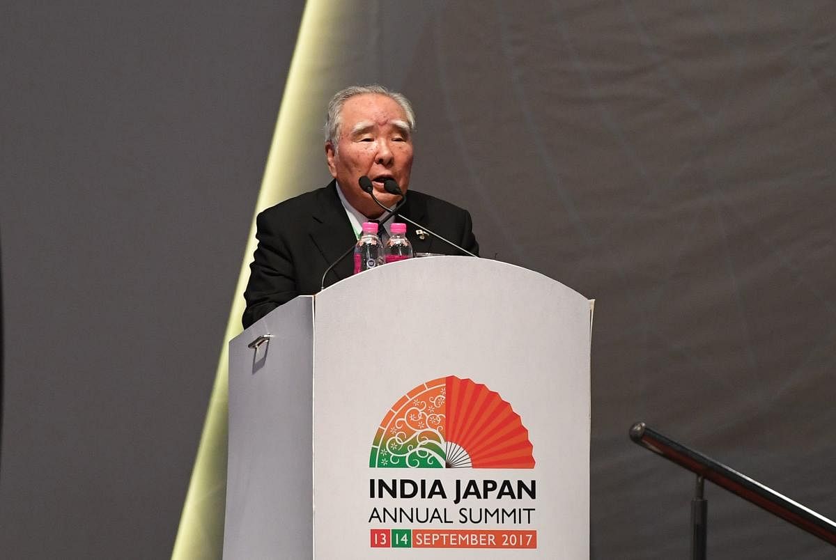 Osamu Suzuki,Japanese businessman and current Chairman of Suzuki Motor Corporation.  AFP PHOTO