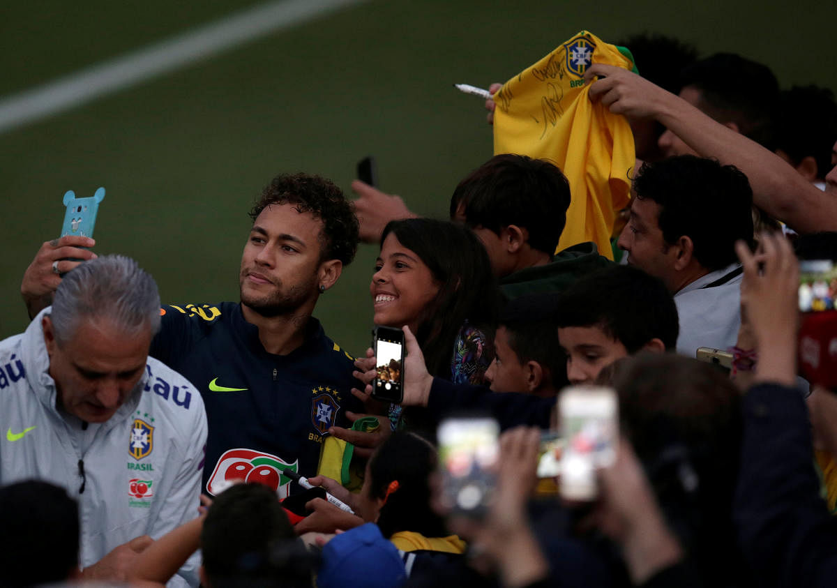 FAN FAVOURITE Although Neymar draws plenty of crowds, the World Cup fever is yet to grip the Brazilians as a whole. REUTERS