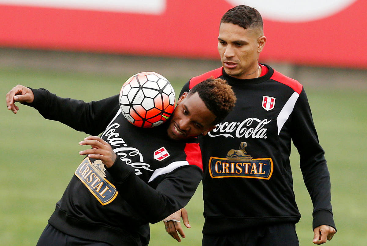 MAIN MAN In the absence of skipper Paolo Guerrero(left), Peru will look to winger Jefferson Farfan for inspiration. Reuters