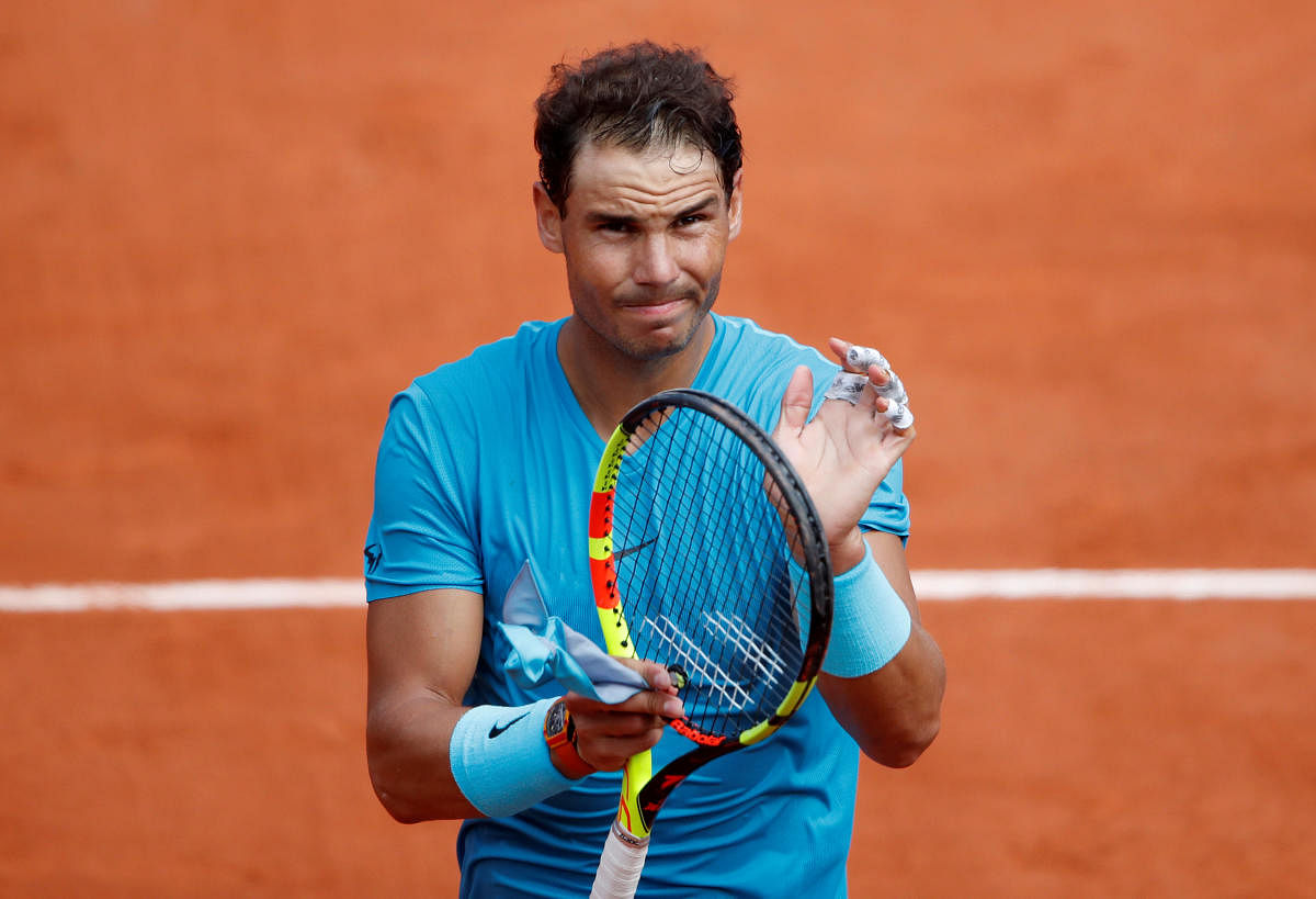 Rafael Nadal blasted the showpiece Philippe Chatrier Court for being too slippery. Reuters