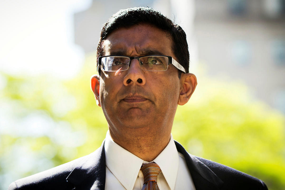 Trump pardoned D'Souza, who was sentenced to five years of probation in 2014 for violating federal campaign laws. (Reuters file photo)