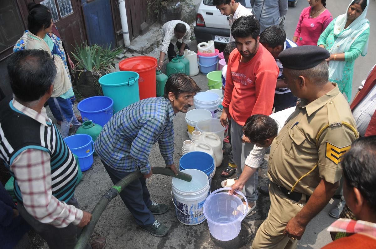 Shimla facing acute water shortage in decades. PTI