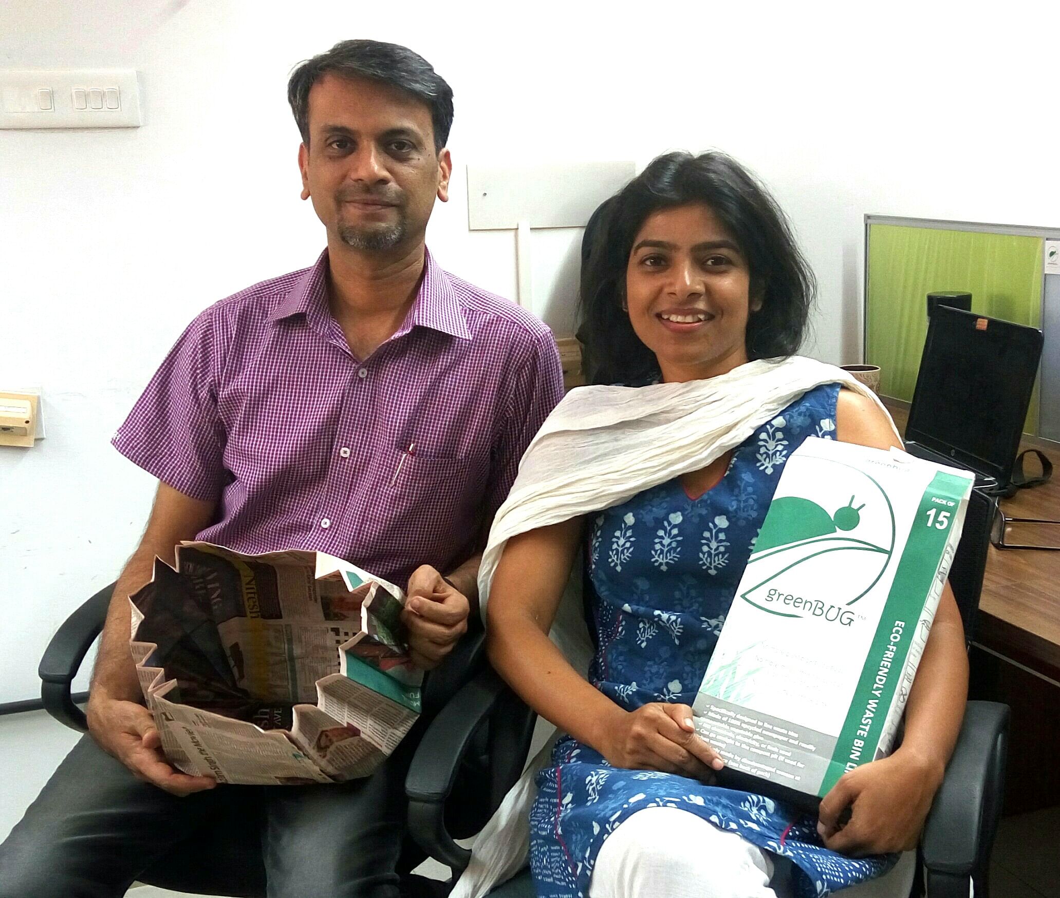 Arun Balachandran and Jyoti Pahadsingh, founders of greenBUG