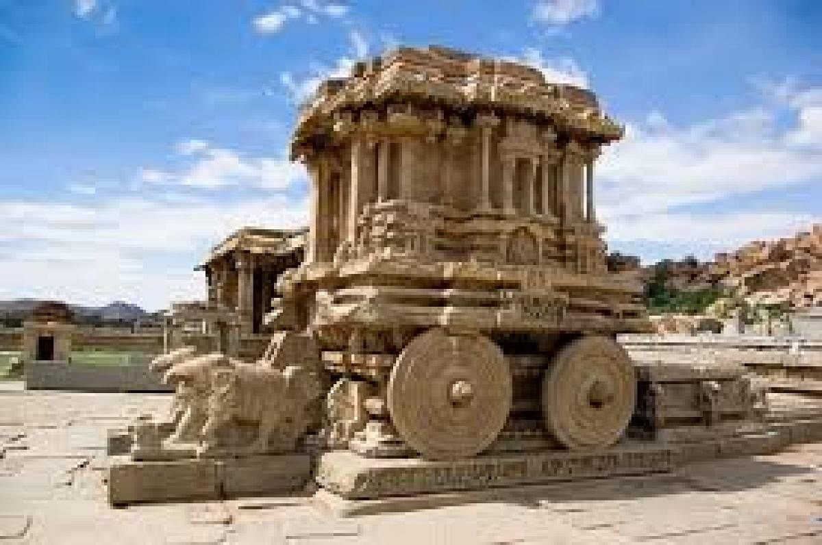 The stone chariot at the Vijaya Vittala temple complex, in Hampi. (DH file pic)