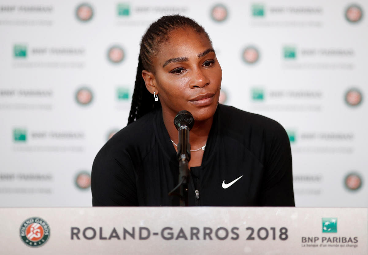 Serena Williams pulled out of Roland Garros on Monday after injuring her pectoral muscle. Reuters