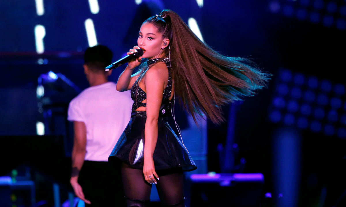 Ariana Grande performs during Wango Tango concert at Banc of California Stadium in Los Angeles, California, US, June 2, 2018. Reuters