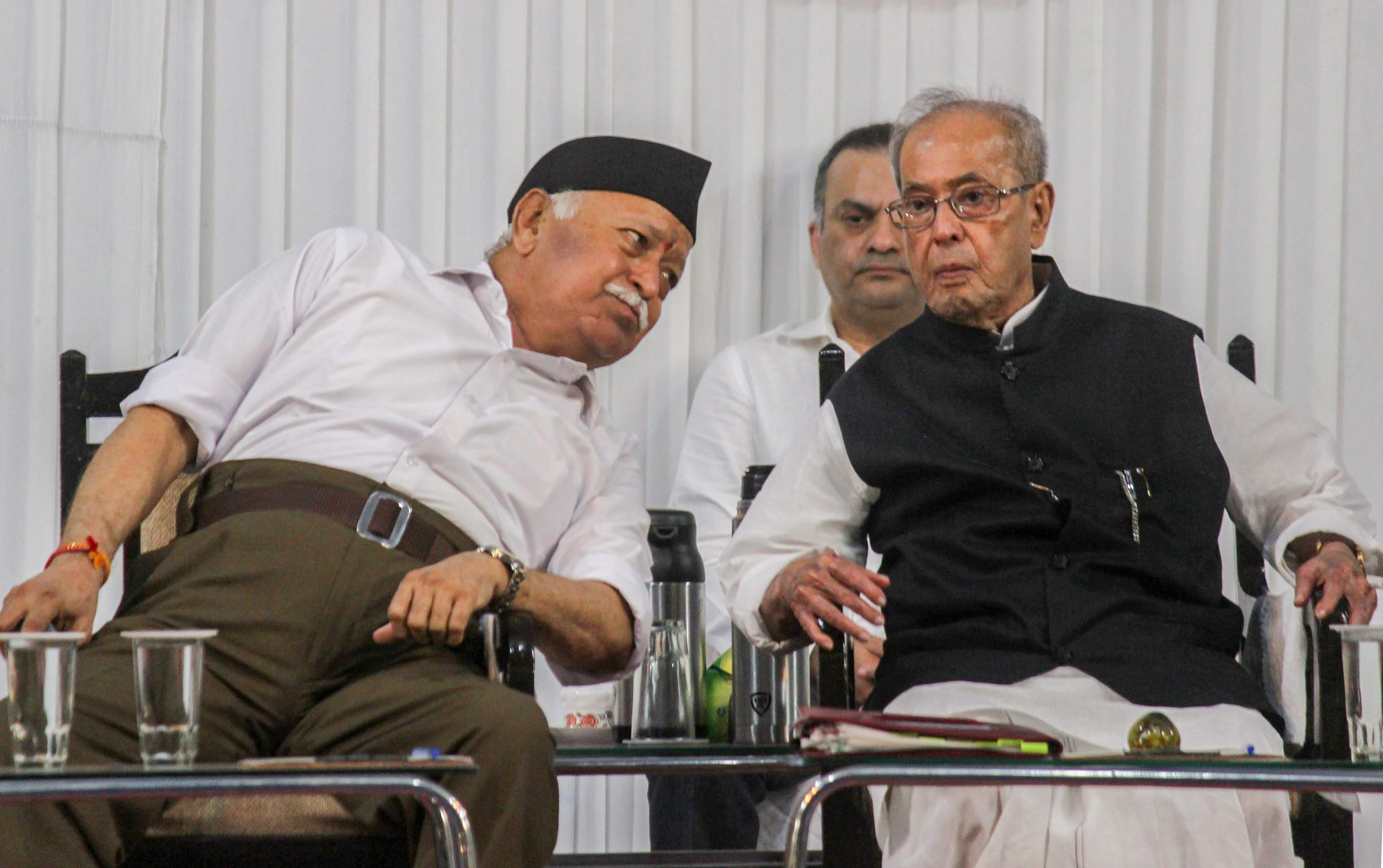 Mukherjee's mere presence at the RSS headquarters had given Congress leaders some anxious moments with senior functionaries Ahmed Patel and Anand Sharma  expressing their strong disapproval of the former President's decision to visit Nagpur.