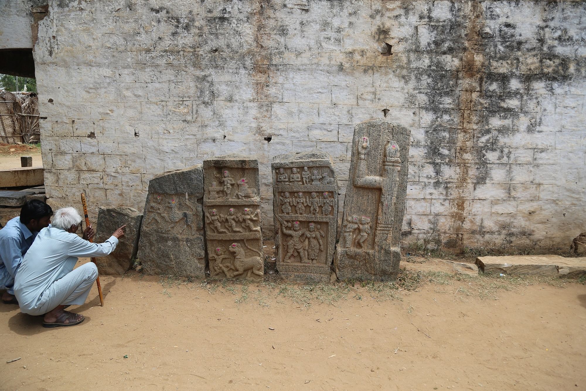 Memorial stones dedicated to individuals from all walks of life can be found at Amachavadi in Chamarajanagar district. PHOTO BY AUTHOR
