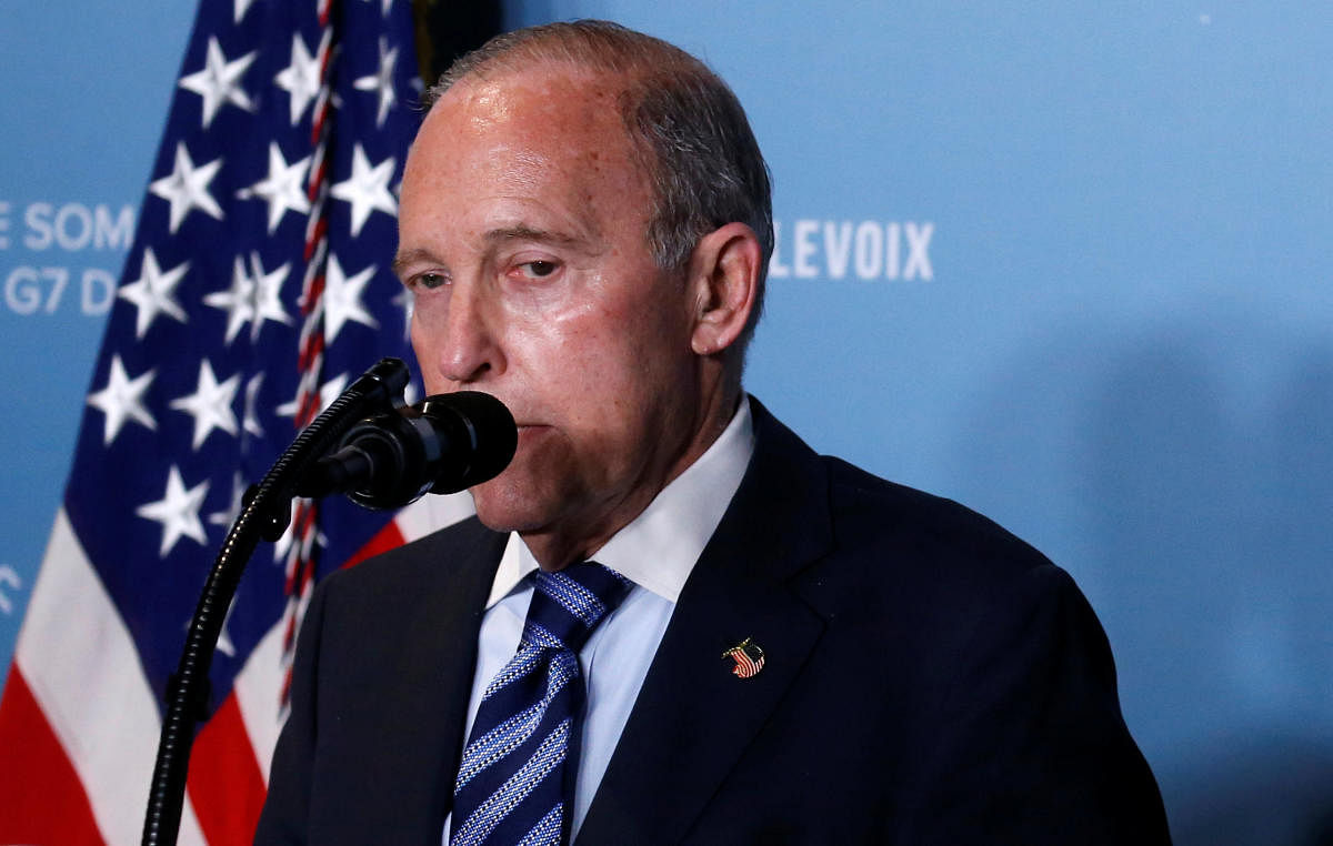 "Our Great Larry Kudlow, who has been working so hard on trade and the economy, has just suffered a heart attack. He is now in Walter Reed Medical Center," Trump tweeted. (Reuters file photo)