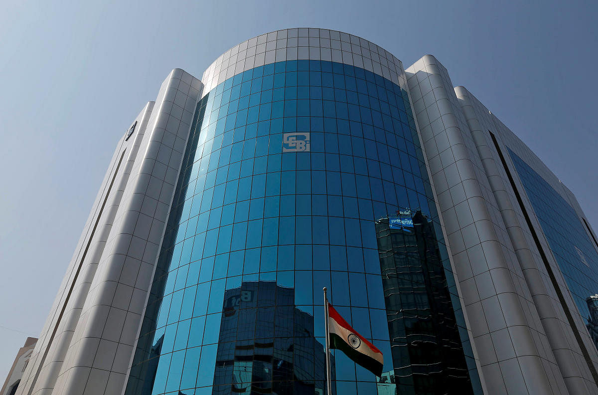 FILE PHOTO: The logo of the Securities and Exchange Board of India (SEBI). REUTERS