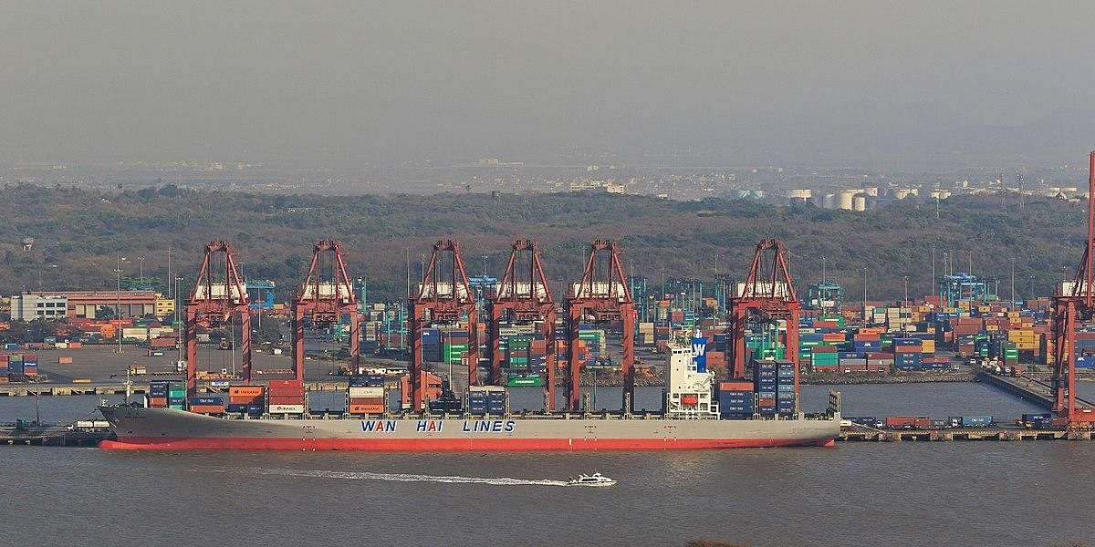 A view of the Jawaharlal Nehru Port Trust near Mumbai.