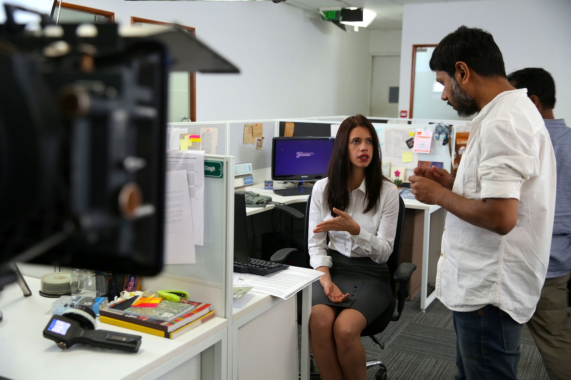 Sinha directing Kalki. The film was shot in Mumbai.