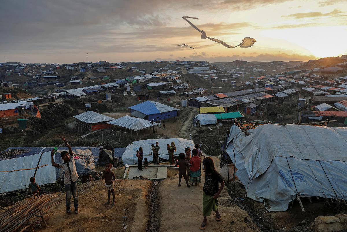 For the hundreds of thousands of the Muslim minority who have fled neighbouring Myanmar since an army crackdown last August, this is the first Eid-al-Fitr they have spent in the cramped tent cities. (Reuters file photo)