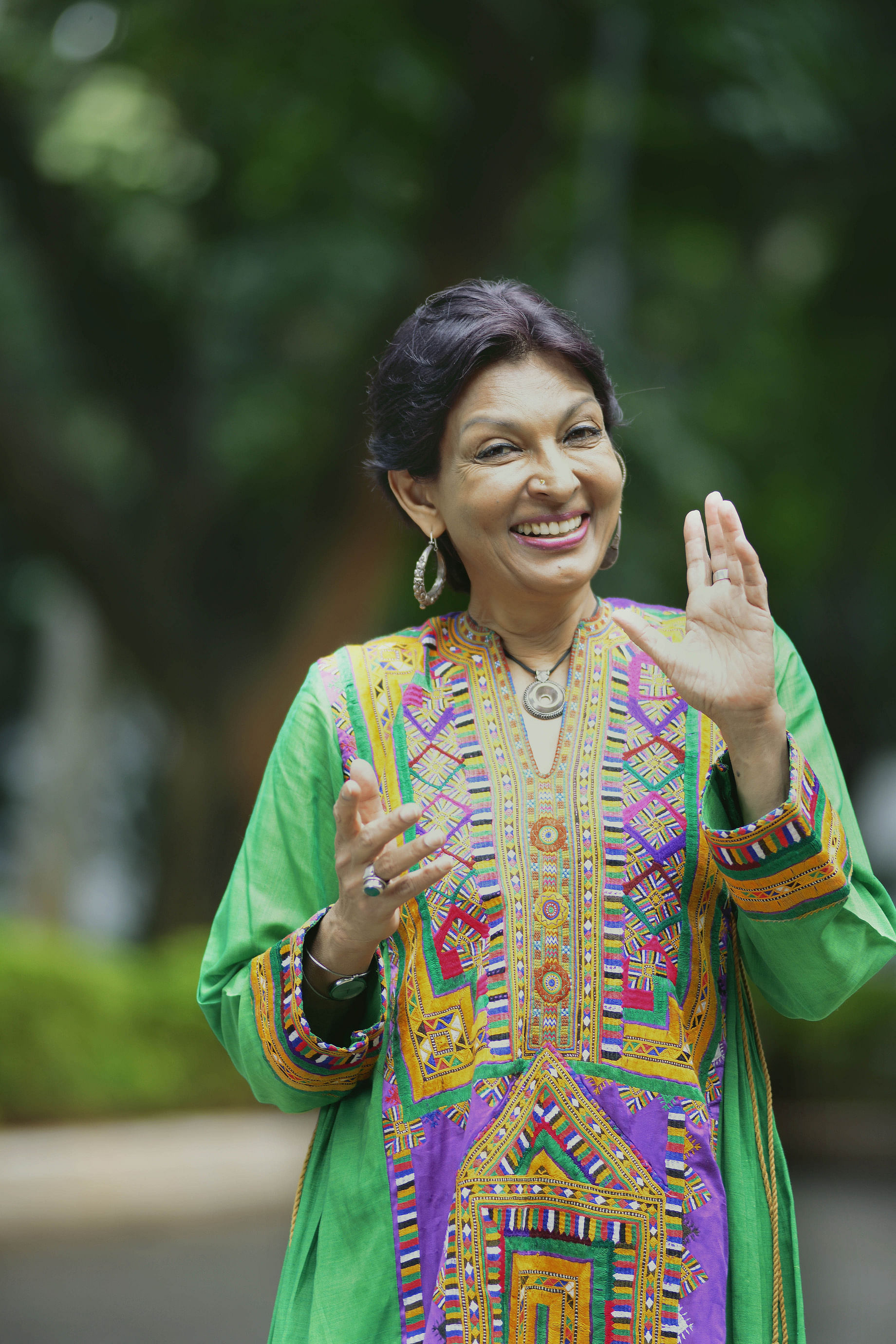 Mallika Sarabhai was in the city for a performance.