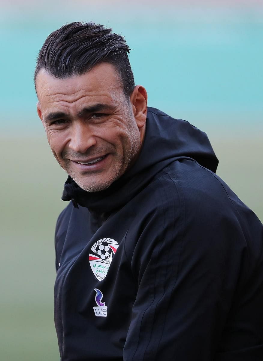 Egypt's Essam El-Hadary can become the oldest player to play in a World Cup if he features against Saudi Arabia in the Group A dead rubber. AFP 