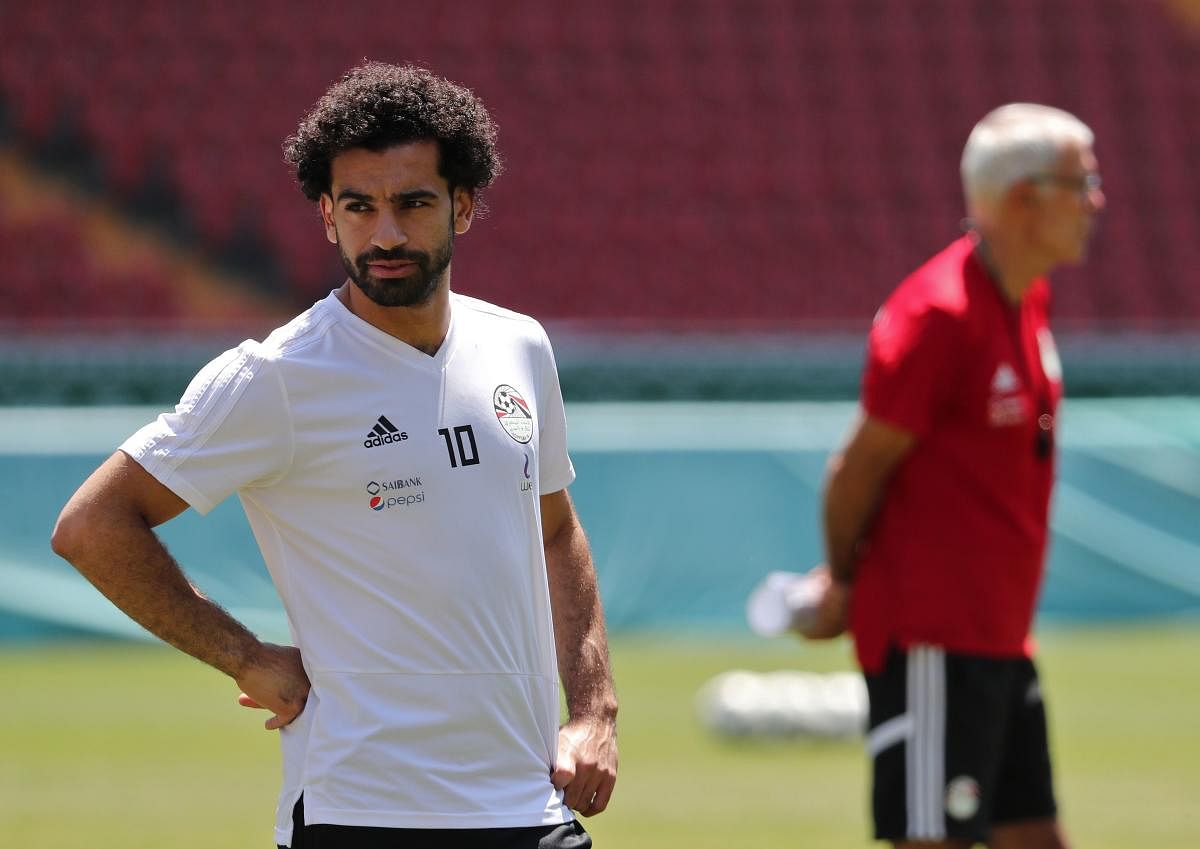 FINAL HURRAH: Egypt's forward Mohamed Salah would want to finish off his 2018 World Cup campaign on a high. AFP 