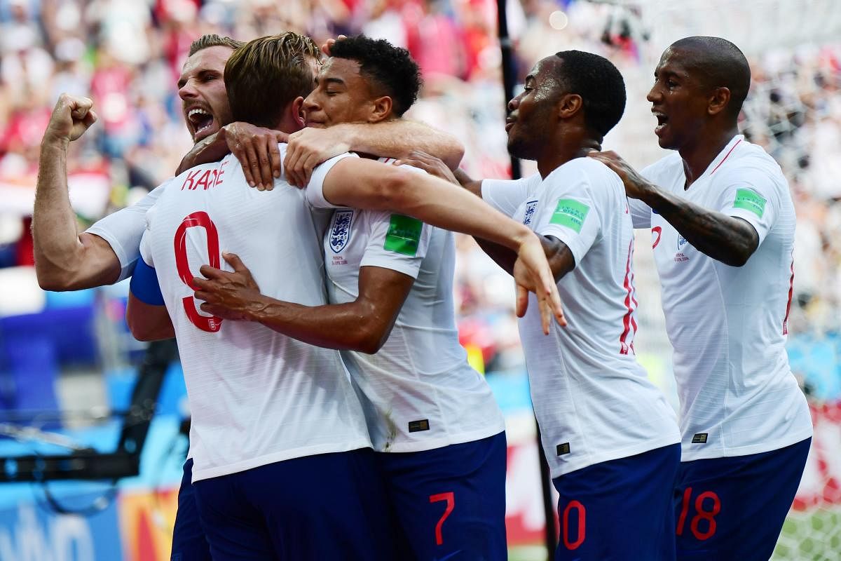 JUMPING THE GUN! Although England have beaten only lowly Tunisia and Panama so far, their media were quick to hail them as favourites for the title. AFP