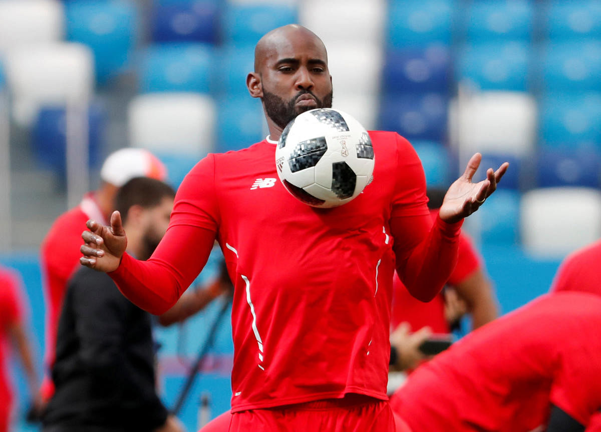 Panama's Felipe Baloy during a training session. REUTERS