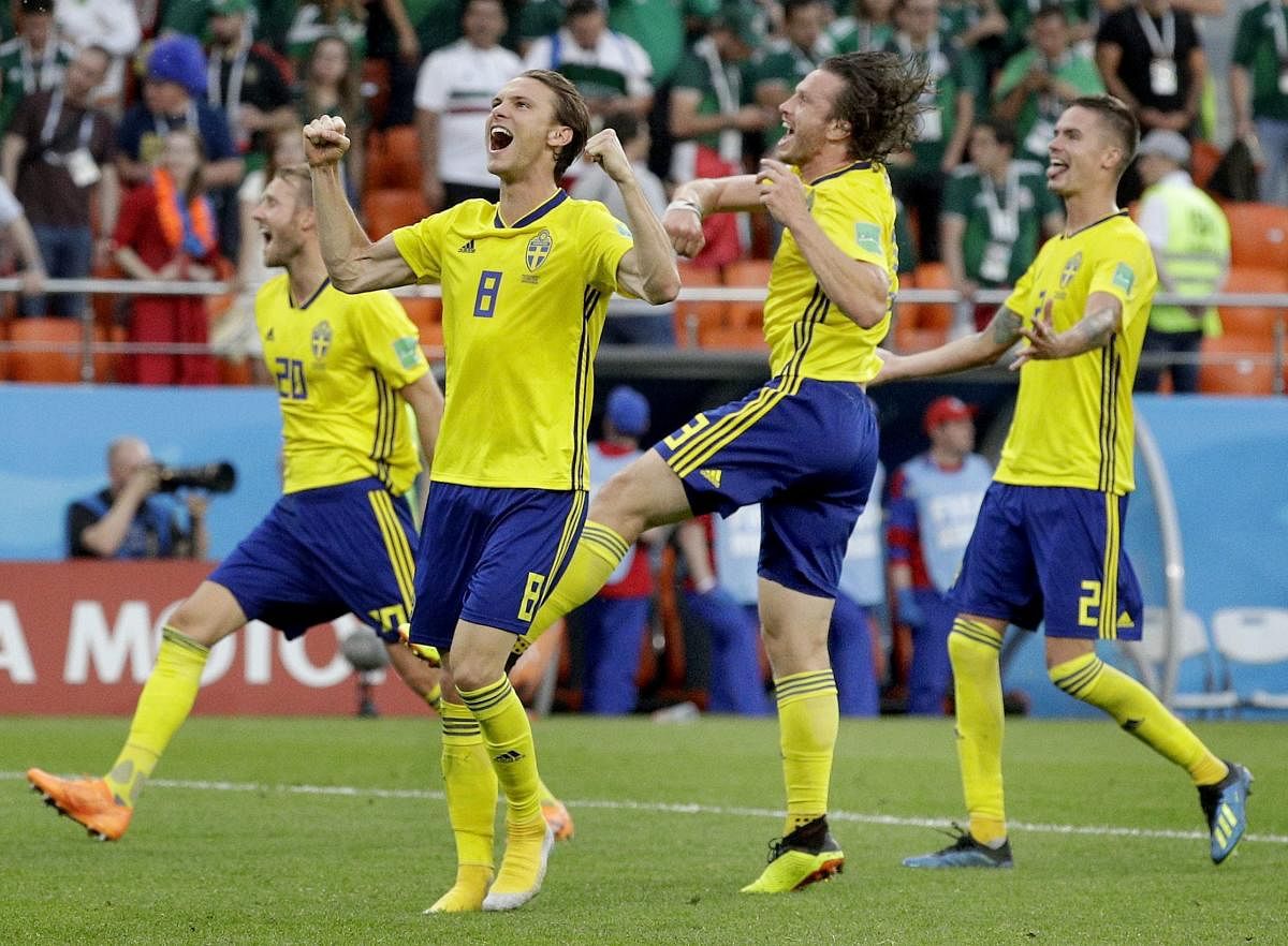 HIGH ON CONFIDENCE Sweden, who stunningly topped a difficult Group F, are now dreaming of bigger things at this World Cup. AP/PTI