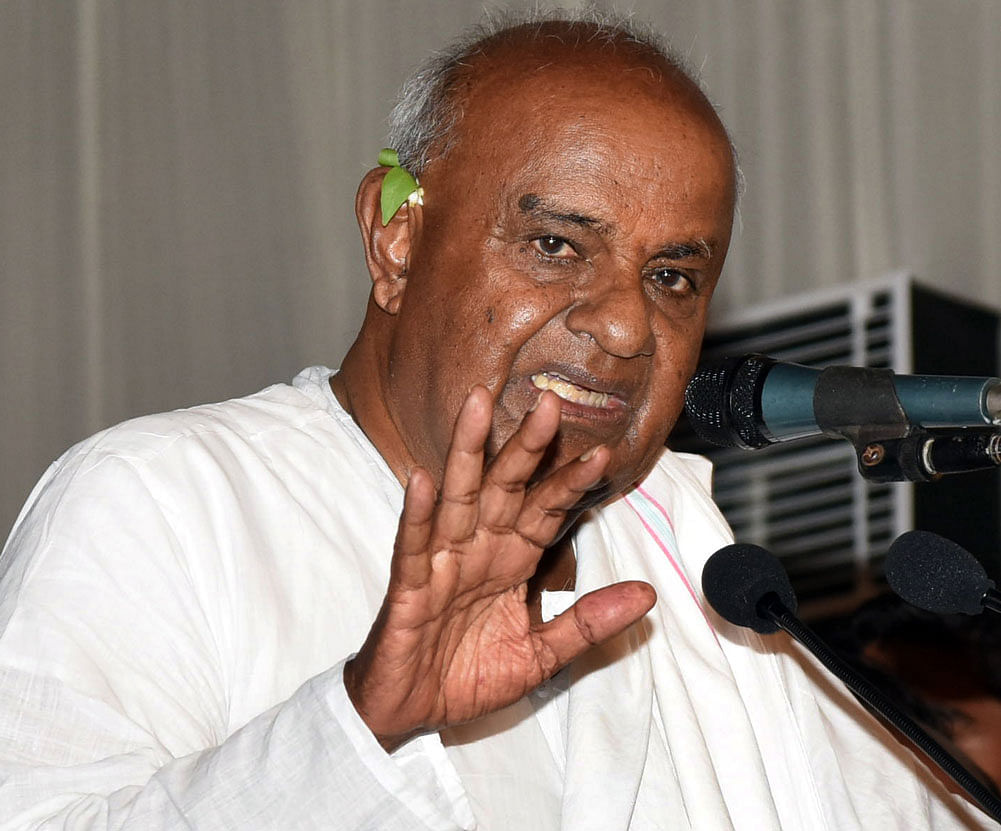 H D Deve Gowda has already discussed the names with AICC general secretary in-charge of K C Venugopal, according to sources. DH file photo.