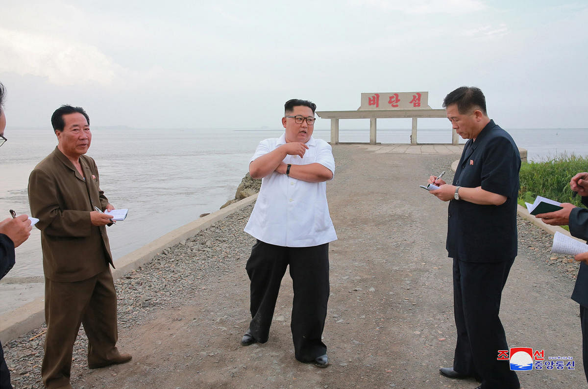 North Korea leader Kim Jong Un visits Sindo County, North Phyongan Province in this undated photo released by North Korea's Korean Central News Agency (KCNA) June 30, 2018. KCNA/via Reuters