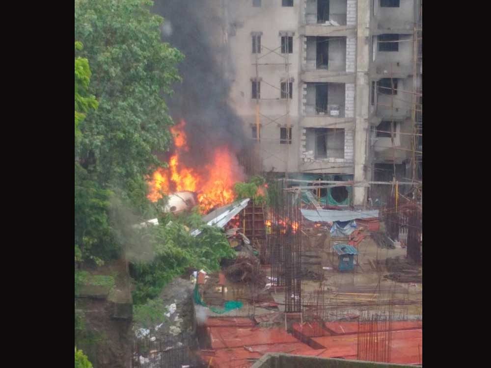 A day after an aircraft crashed into an under-construction building in Ghatkopar here, CCTV footage has emerged showing the intensity of the impact. DH photo