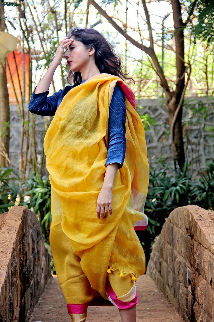 A quasi Maharashtrian-style sari. Photo by author