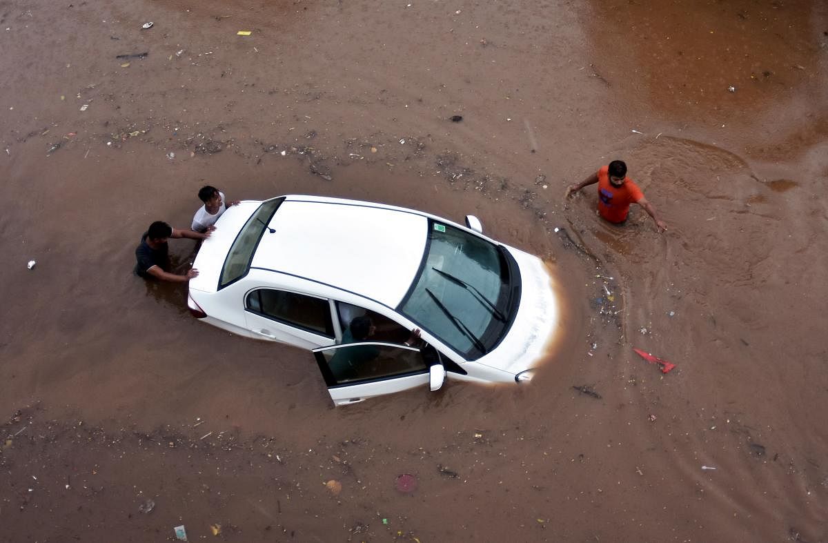 The system was trained by the students to reveal a water logging intensity score using an algorithm which could determine the extremity of the problem in the area. (PTI file photo)