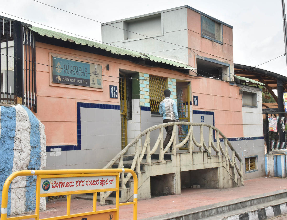     The BBMP is finding it tough to acquire land to construct public and community toilets in its wards. DH PHOTO/JANARDHAN B K